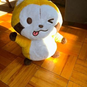 Japanese anime Rascal the raccoon Cute big Plush Toy - Yellow and Brown